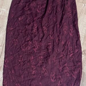 Plum Textured Long Skirt